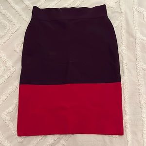 Small tube top dress, purple and red